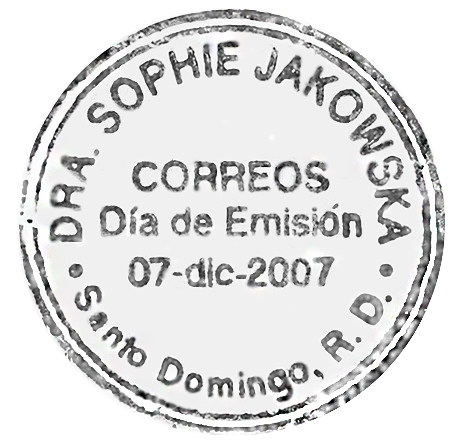 Día de Emisión postmark — Santo Domingo, 7-dic-2007